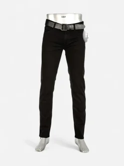Alberto Miesten Farkut, PIPE 1572 BLACK JEANS Musta