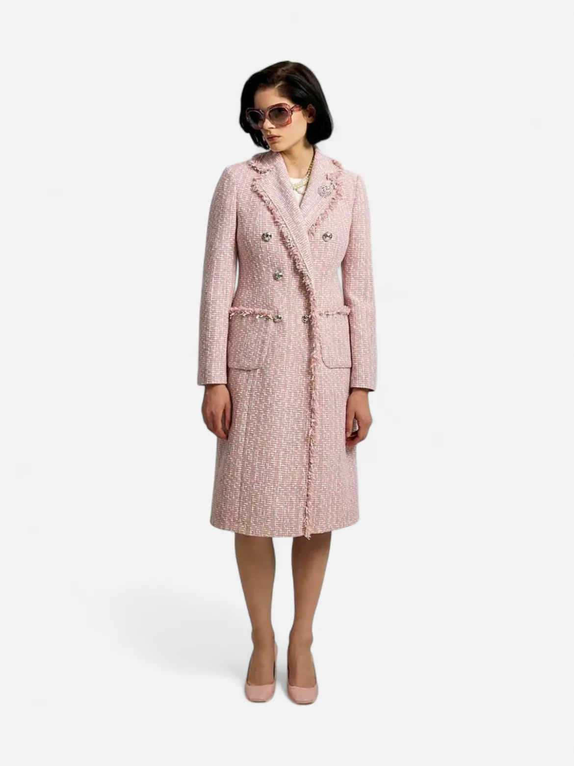 Andiata bleiserimekko Caren Coat, vaaleanpunainen