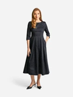 Andiata naisten mekko, JULITTA 3 DRESS Mustavalkoinen