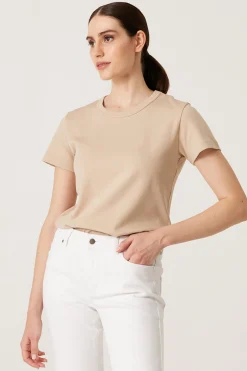 Andiata Naisten T-paita, Famie Ss Vaalea Beige