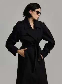 Andiata naisten trenssitakki Suela 2 Coat, musta