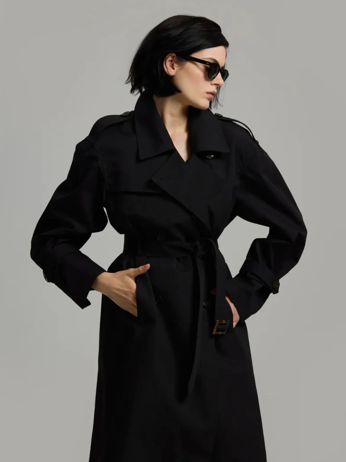 Andiata naisten trenssitakki Suela 2 Coat, musta