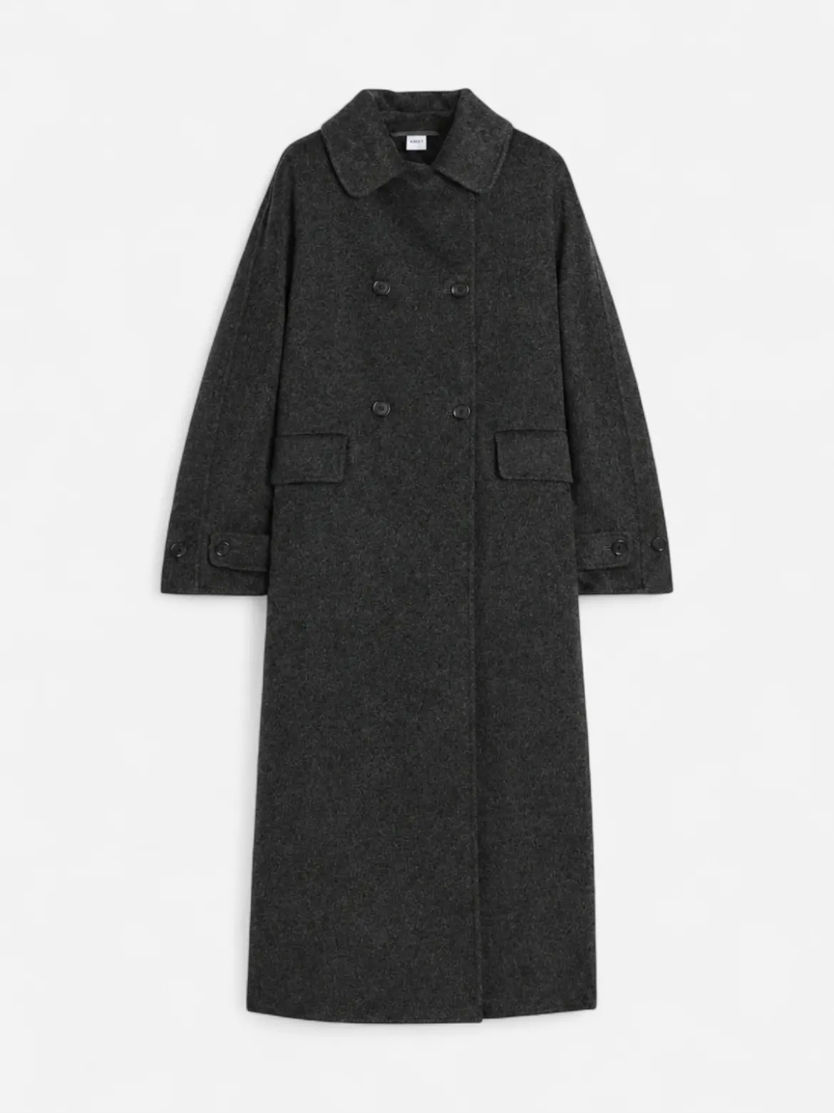 Aspesi naisten villakangastakki Wool Coat, meleerattu grafiitti