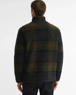 Barbour miesten fleecetakki Tartan Sherpa Fleece, vihreä ruutu