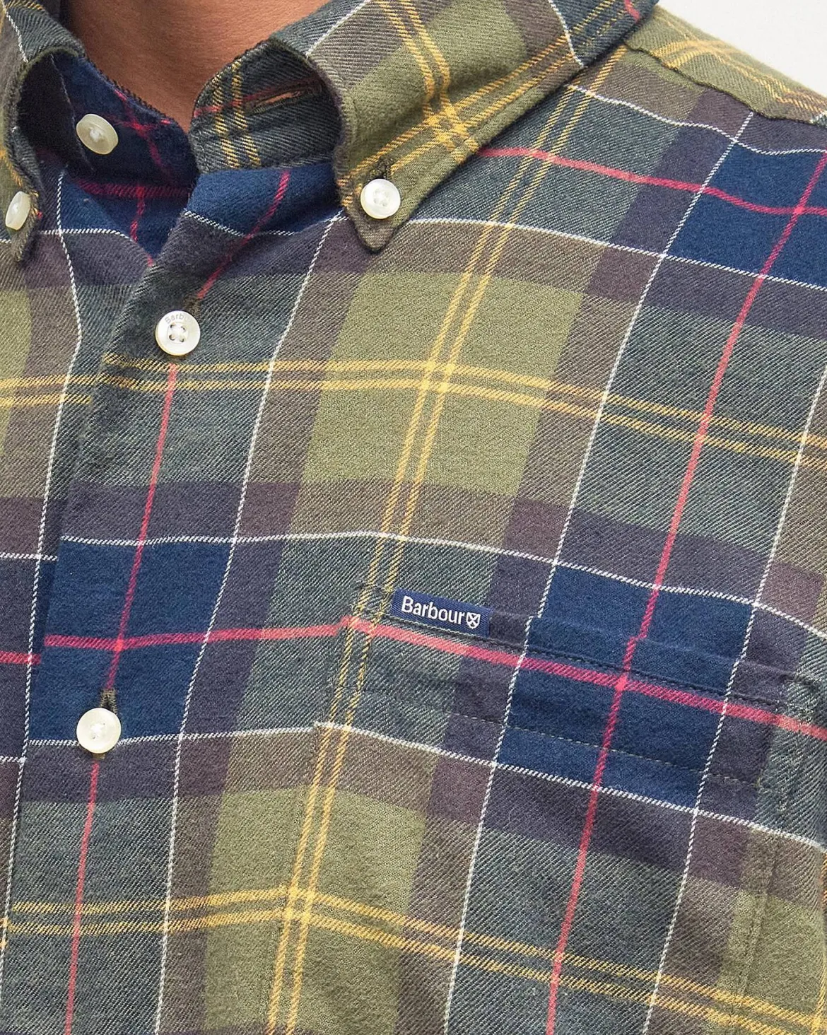 Barbour miesten kauluspaita Fortrose, vihreä ruutu