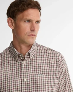 Barbour miesten kauluspaita William, valkopohjainen kuosi