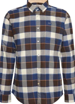Barbour miesten kauluspaita Valley Tartan Flannel, sininen ruutu