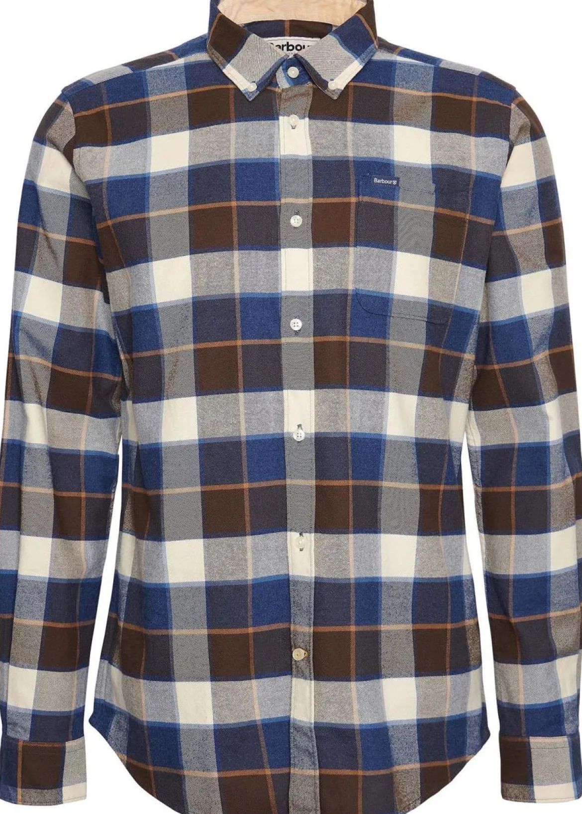 Barbour miesten kauluspaita Valley Tartan Flannel, sininen ruutu