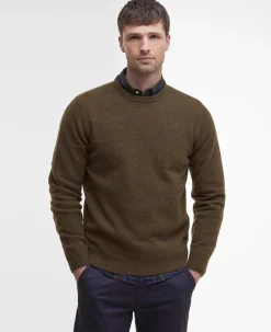 Barbour miesten neulepusero Essential Patch Crew, kaakaonruskea