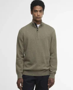 Barbour miesten neulepusero Half Zip Knit, khaki