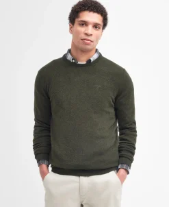 Barbour miesten neulepuserp Essential Lambwool Crew, khaki