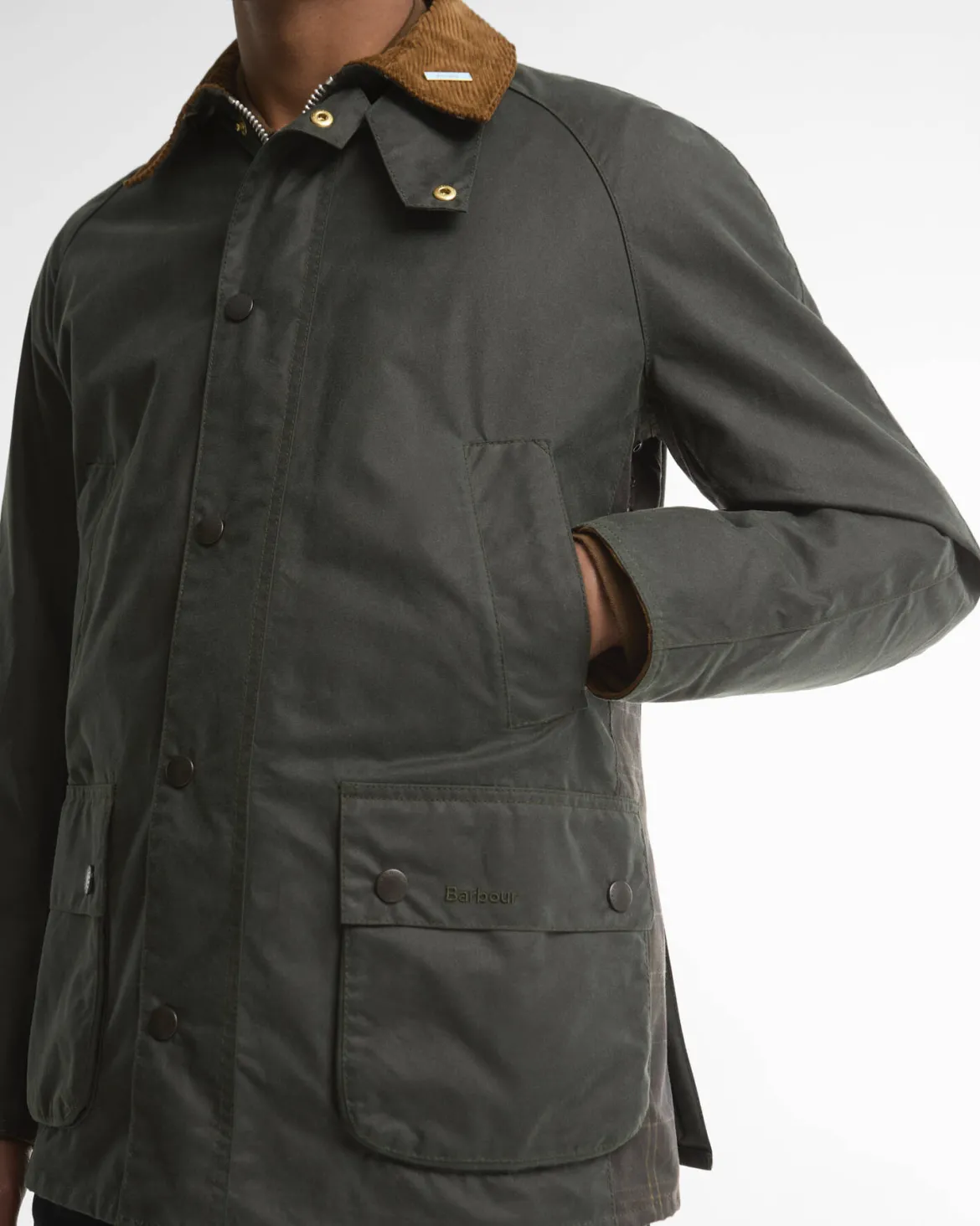 Barbour miesten takki Ashby Waxed Jacket, tummanvihreä