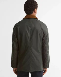 Barbour miesten takki Ashby Waxed Jacket, tummanvihreä