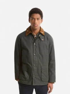 Barbour miesten takki Ashby Waxed Jacket, tummanvihreä