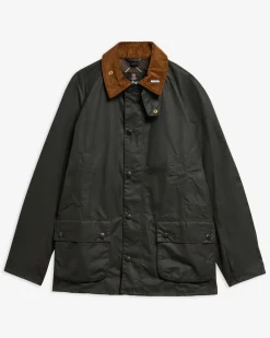 Barbour miesten takki Ashby Waxed Jacket, tummanvihreä