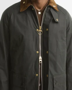 Barbour miesten takki Ashby Waxed Jacket, tummanvihreä