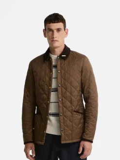 Barbour miesten tikkitakki Icons Heritage Quilted Jacket, Keskiruskea