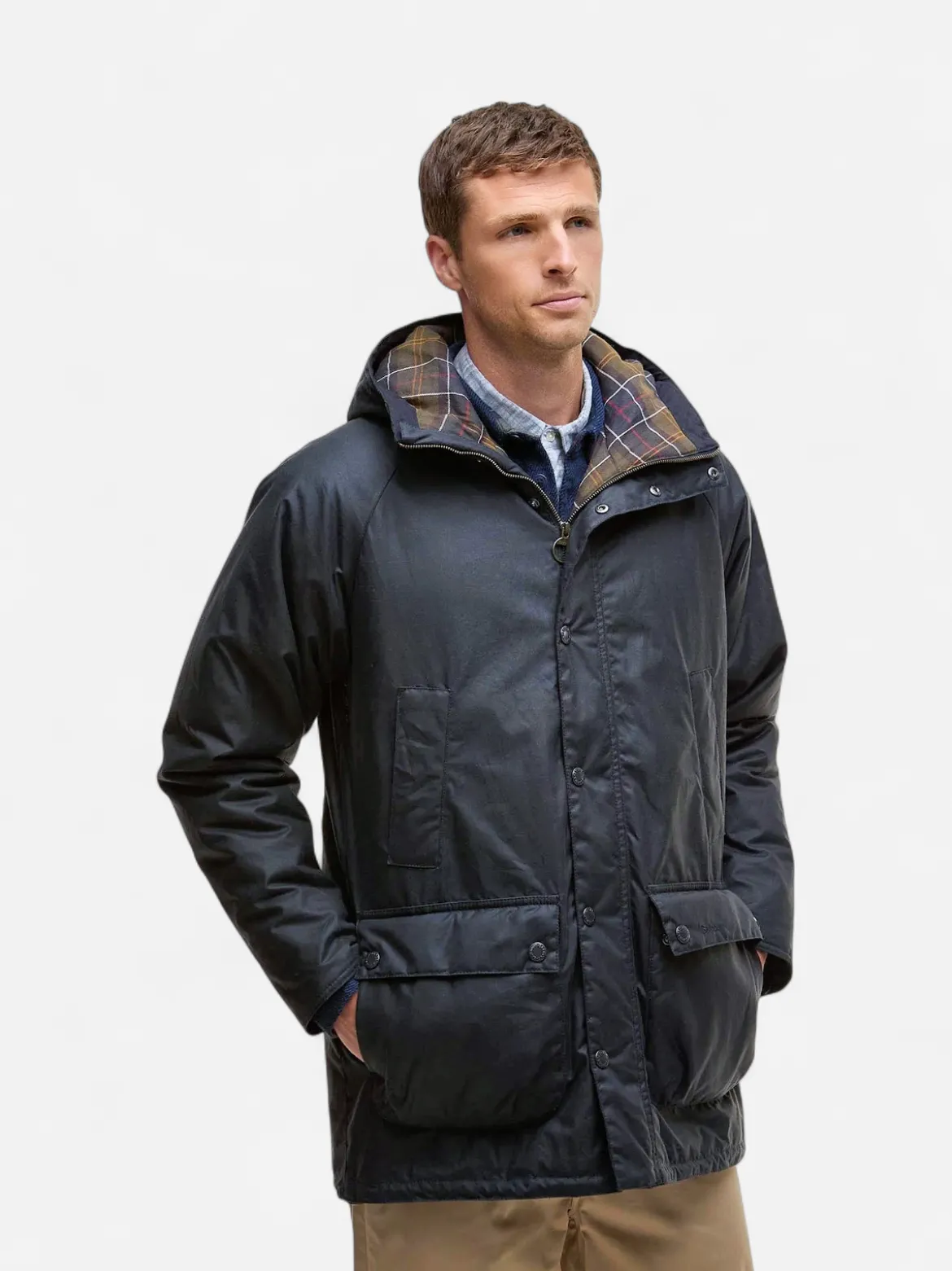 Barbour miesten vahapintainen parkatakki, Barbour Bedale Wax Parka Tummansininen