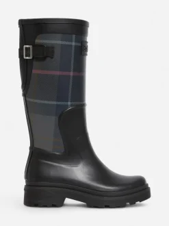 Barbour naisten saappaat Dena Tartan Wellingtons, musta