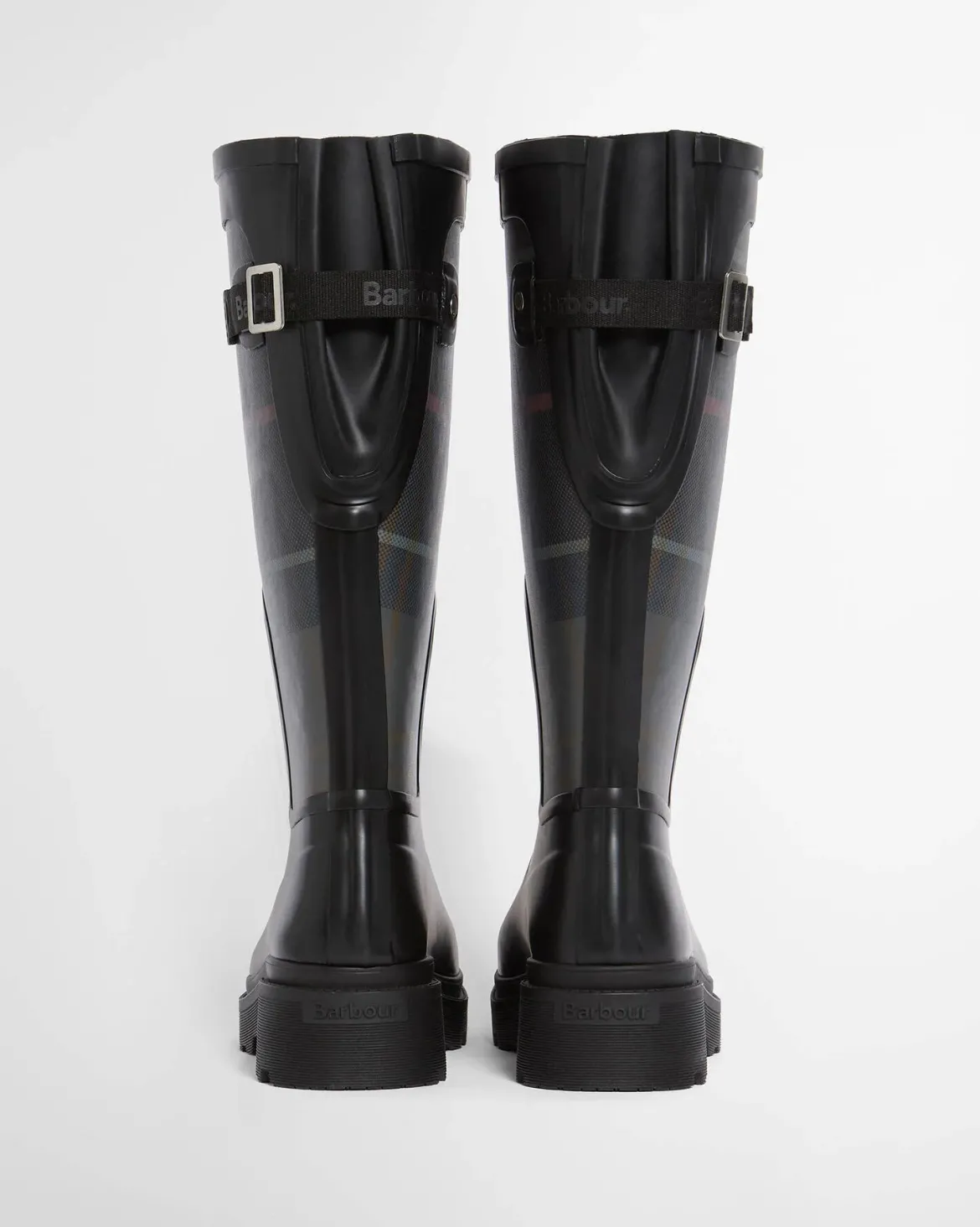 Barbour naisten saappaat Dena Tartan Wellingtons, musta