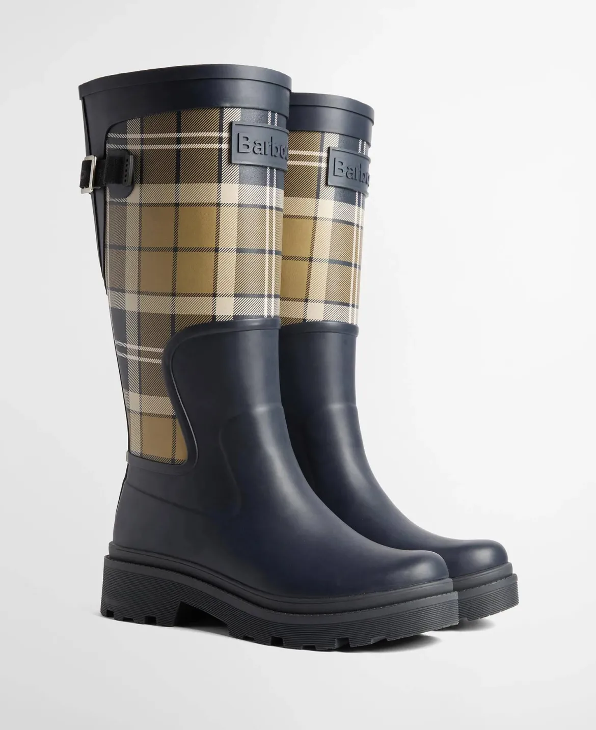 Barbour naisten saappaat Dena Tartan Wellingtons, tummansininen
