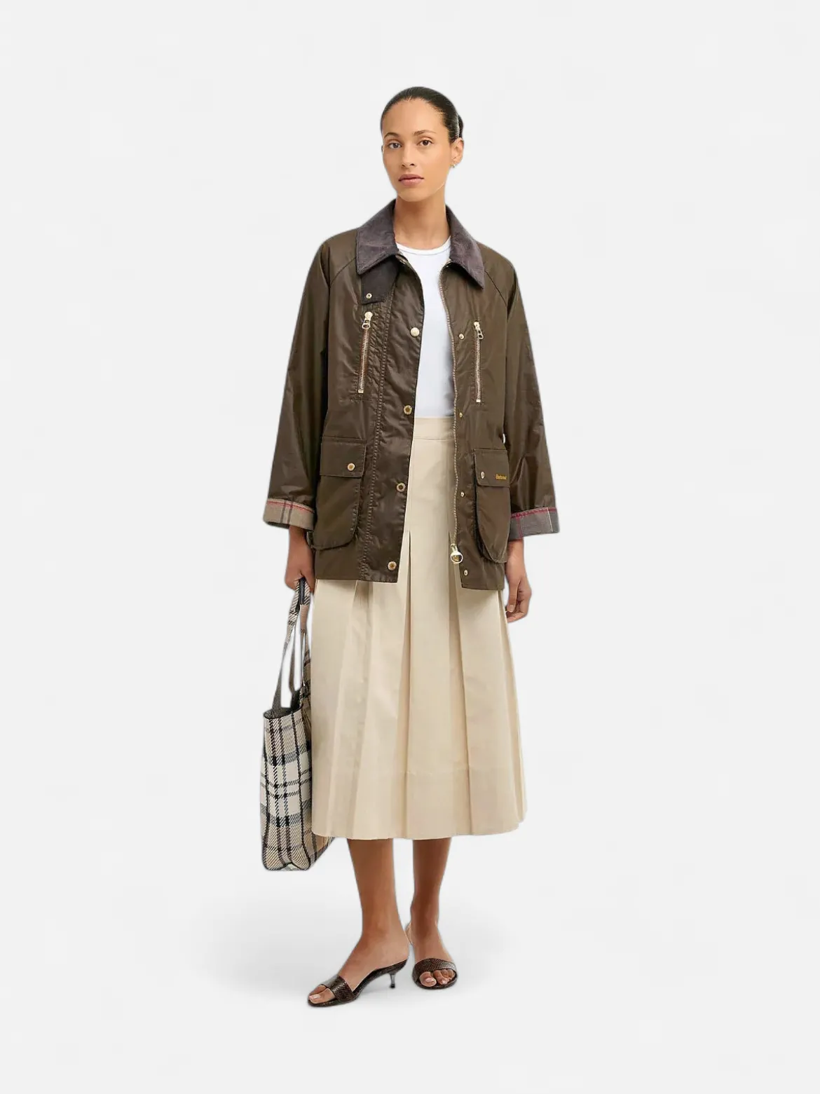 Barbour naisten takki Argill Wax, tummanruskea