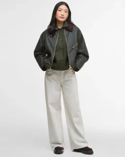 Barbour naisten takki Arlene Wax Jacket, Khaki