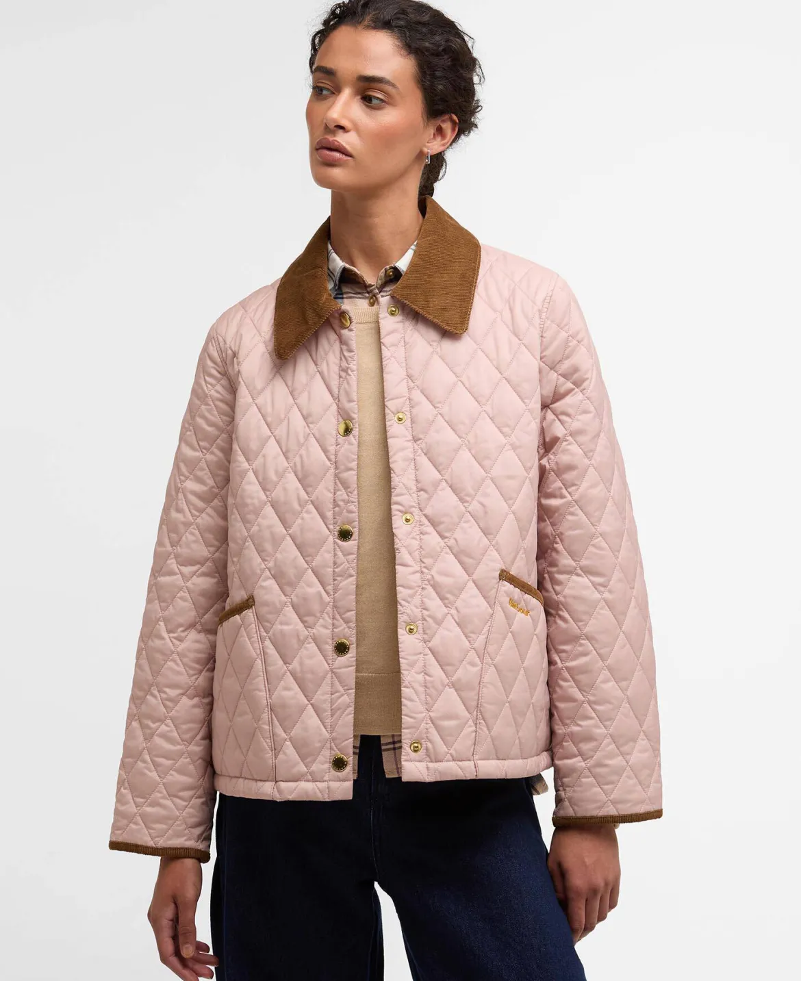 Barbour Naisten Tikkitakki Icons Cropped Liddesdale Jacket Vaaleanpunainen