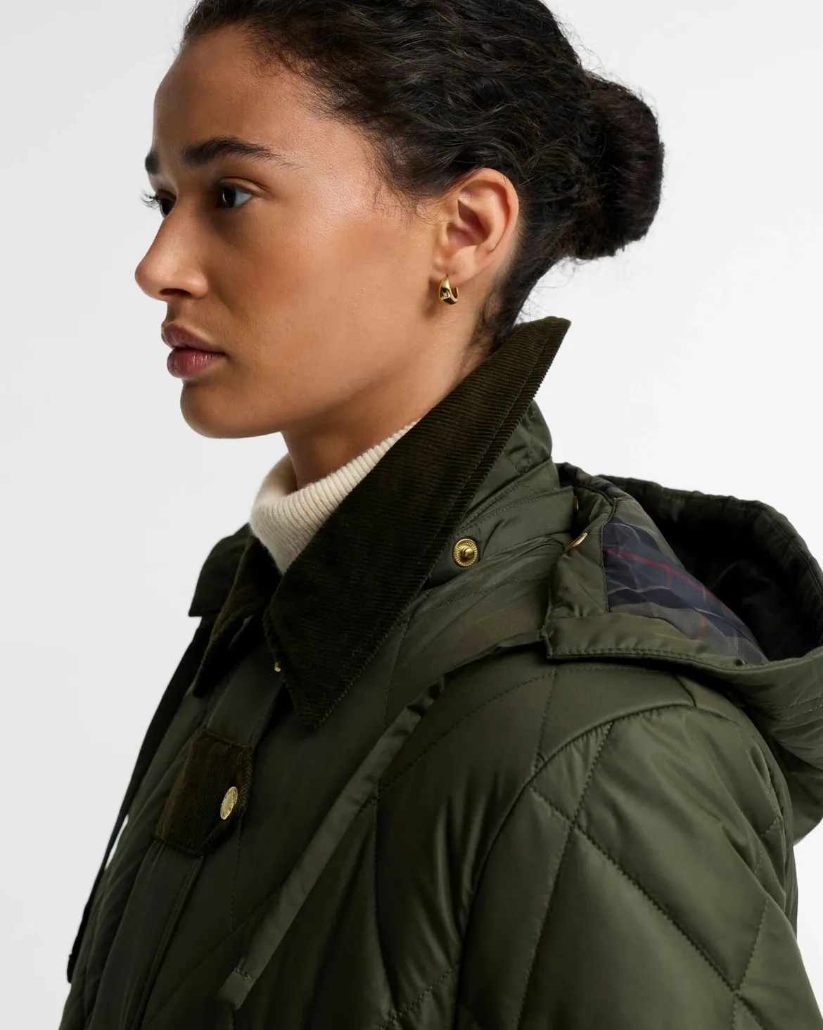 Barbour naisten tikkitakki Rudson Quilt, khaki