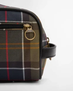 Barbour toilettilaukku Tartan Washbag, vihreä ruutu