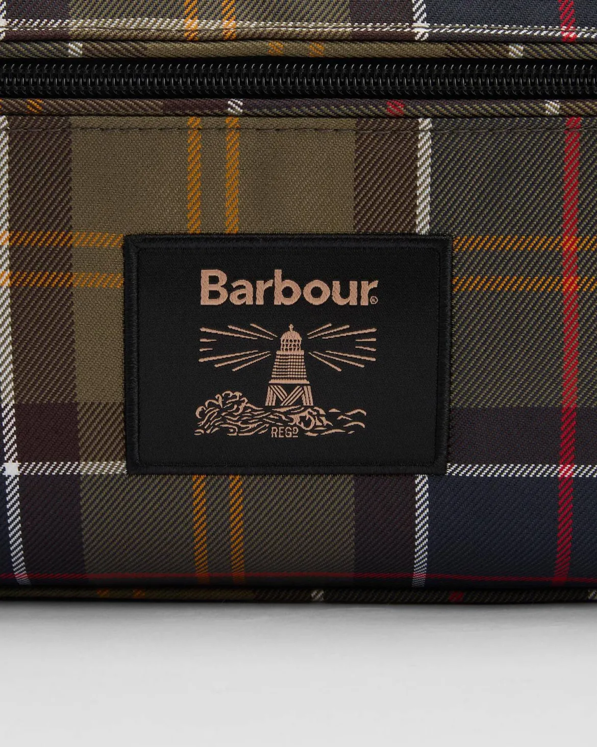 Barbour toilettilaukku Tartan Washbag, vihreä ruutu