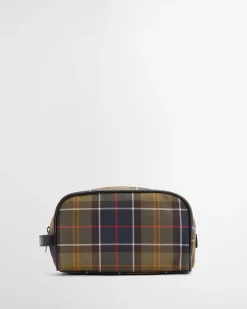 Barbour toilettilaukku Tartan Washbag, vihreä ruutu