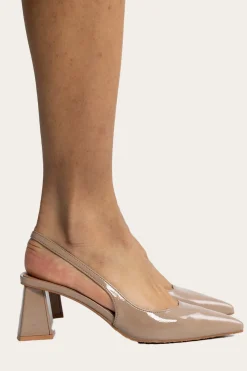 Bianco naisten avokkaat Biamaralyn Slingback Heel Patent, Beige