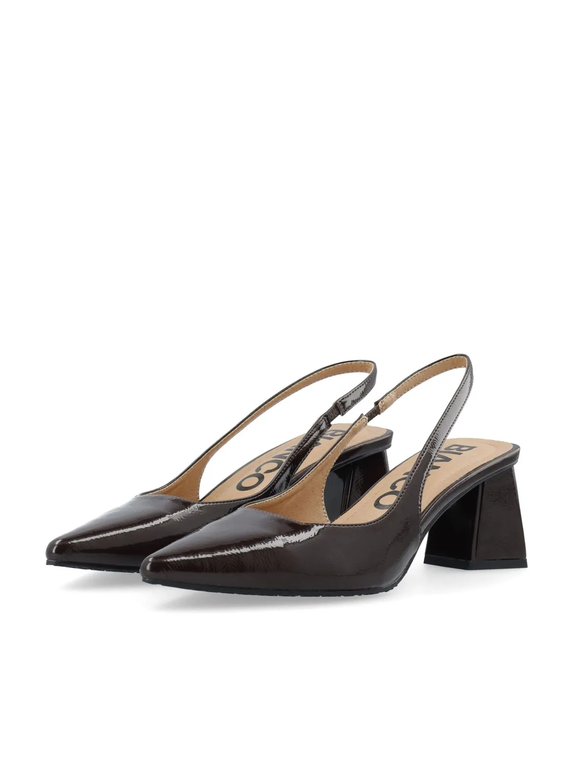 Bianco naisten avokkaat Biamaralyn Slingback Heel Patent, tummanruskea
