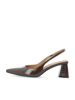 Bianco naisten avokkaat Biamaralyn Slingback Heel Patent, tummanruskea