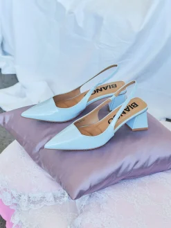 Bianco naisten avokkaat Biamaralyn Slingback Heel Patent, vaaleansininen