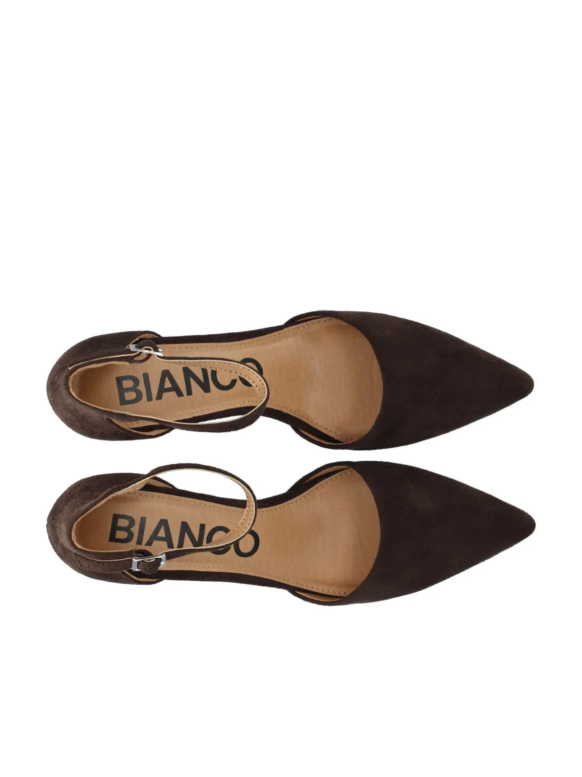 Bianco naisten korkokengät Biadevived Heel MicroSuede, tummanruskea