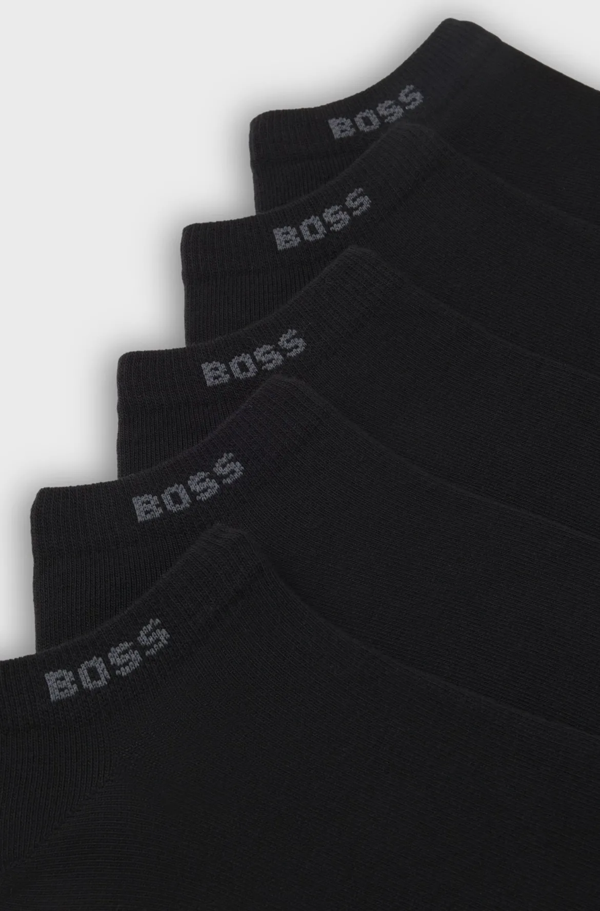 BOSS miesten nilkkasukat 5-pack, musta
