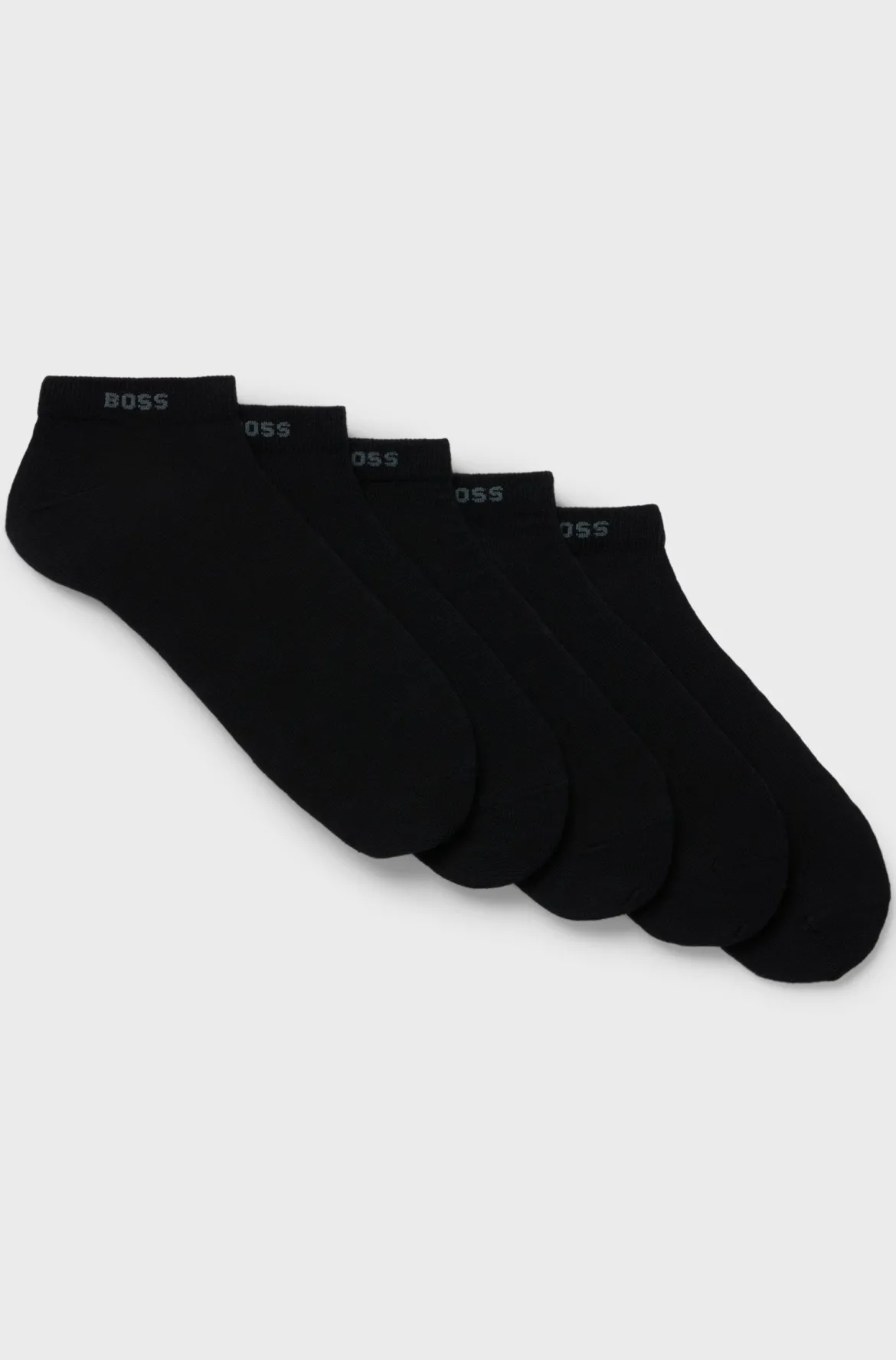 BOSS miesten nilkkasukat 5-pack, musta