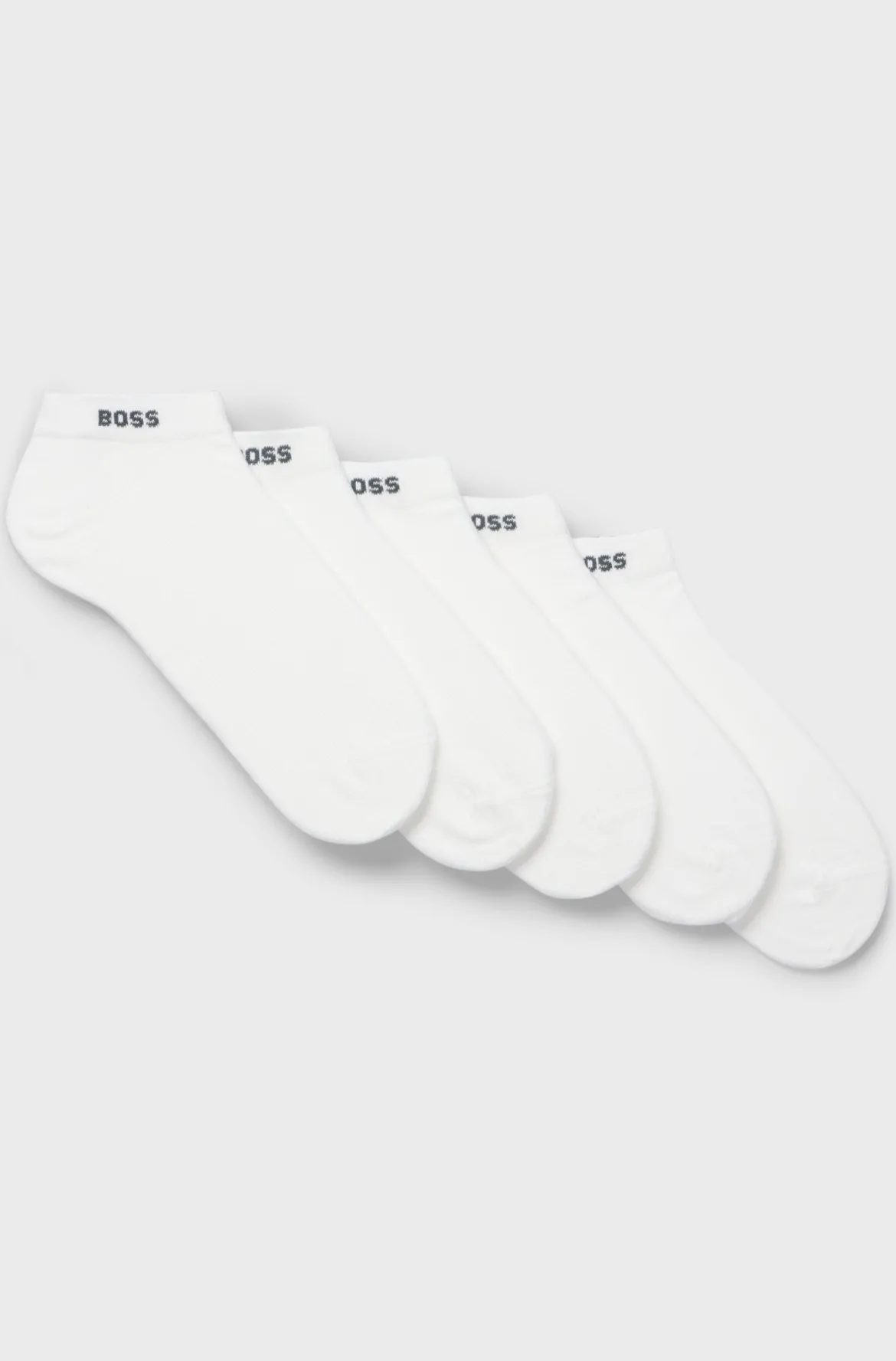 BOSS miesten nilkkasukat 5-pack, valkoinen