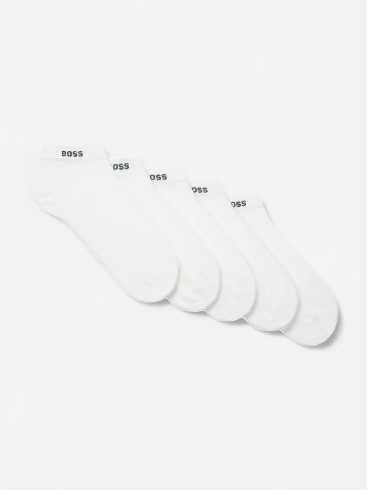 BOSS miesten nilkkasukat 5-pack, valkoinen