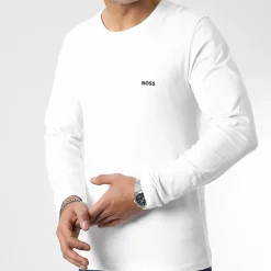BOSS miesten pitkähihainen paita K LS Shirt Classic, valkoinen