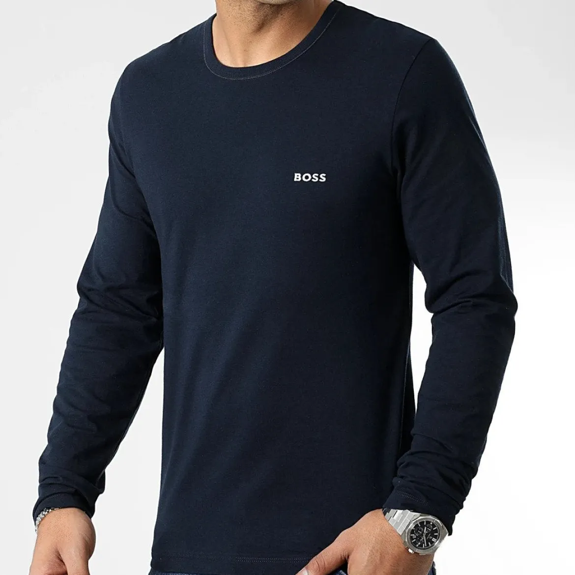 BOSS miesten pitkähihainen paita K LS Shirt Classic, tummansininen