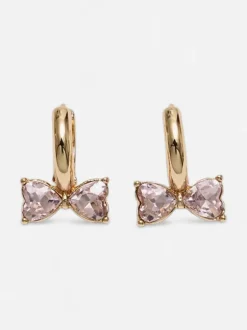 Bow 19 korvakorut Bow Earrings, vaaleanpunainen