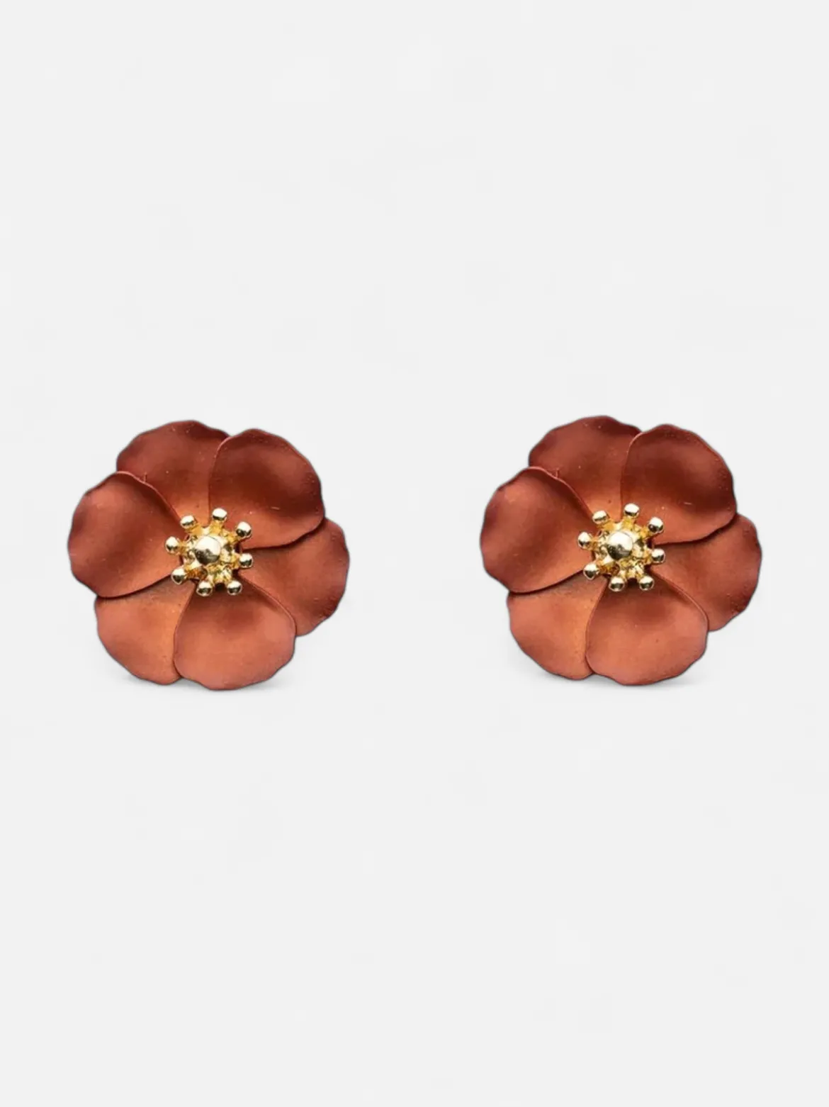 Bow19 korvakorut Flower Small Earring, Poltettu oranssi