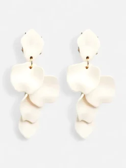 Bow 19 korvakorut Leaf Earring, luonnonvalkoinen