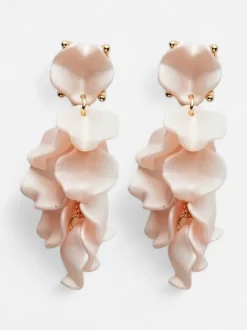 Bow 19 korvakorut Leaf Earring Mini, vaaleanpunainen
