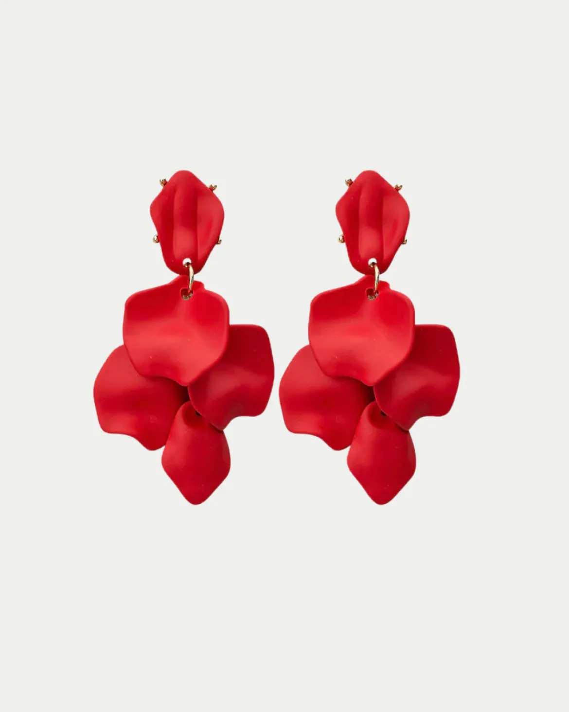 Bow 19 korvakorut Leaf Earring, punainen