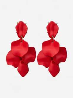 Bow 19 korvakorut Leaf Earring, punainen