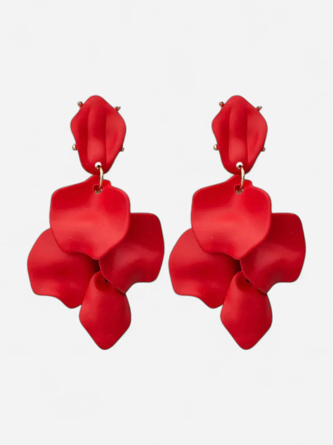 Bow 19 korvakorut Leaf Earring, punainen